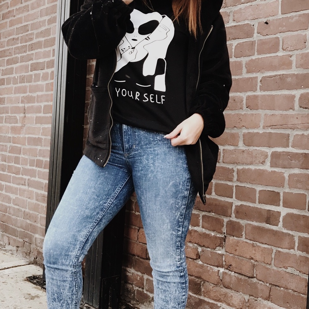 “Be yourself” graphic tee